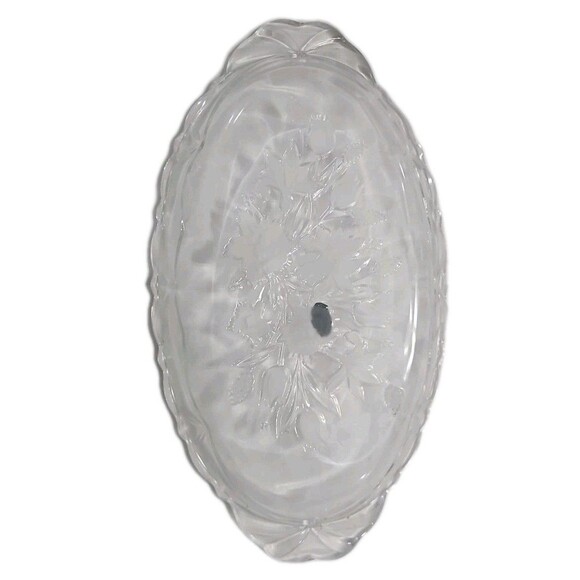 Crystal Clear Studios Bouquet 16" Platter Vintage Frosted Japan - Picture 4 of 5